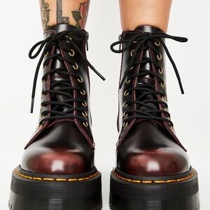Dr. Martens Jadon Boots - Cherry Red 9W